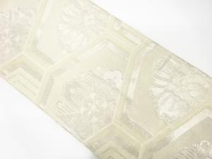 アンティーク　重ね亀甲に華紋織り出し袋帯（材料）